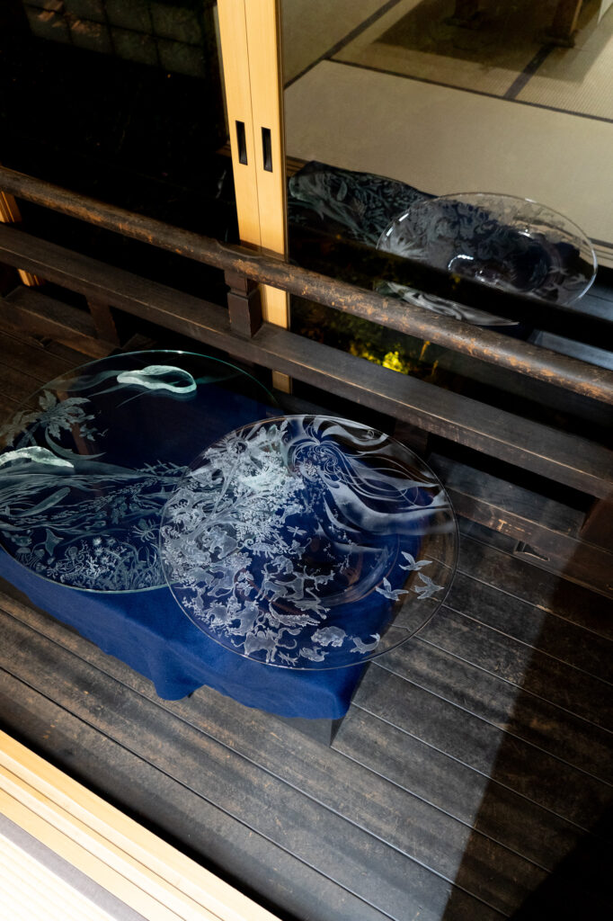 ガラス作品： 古谷智子作品展 ひらかた京町家